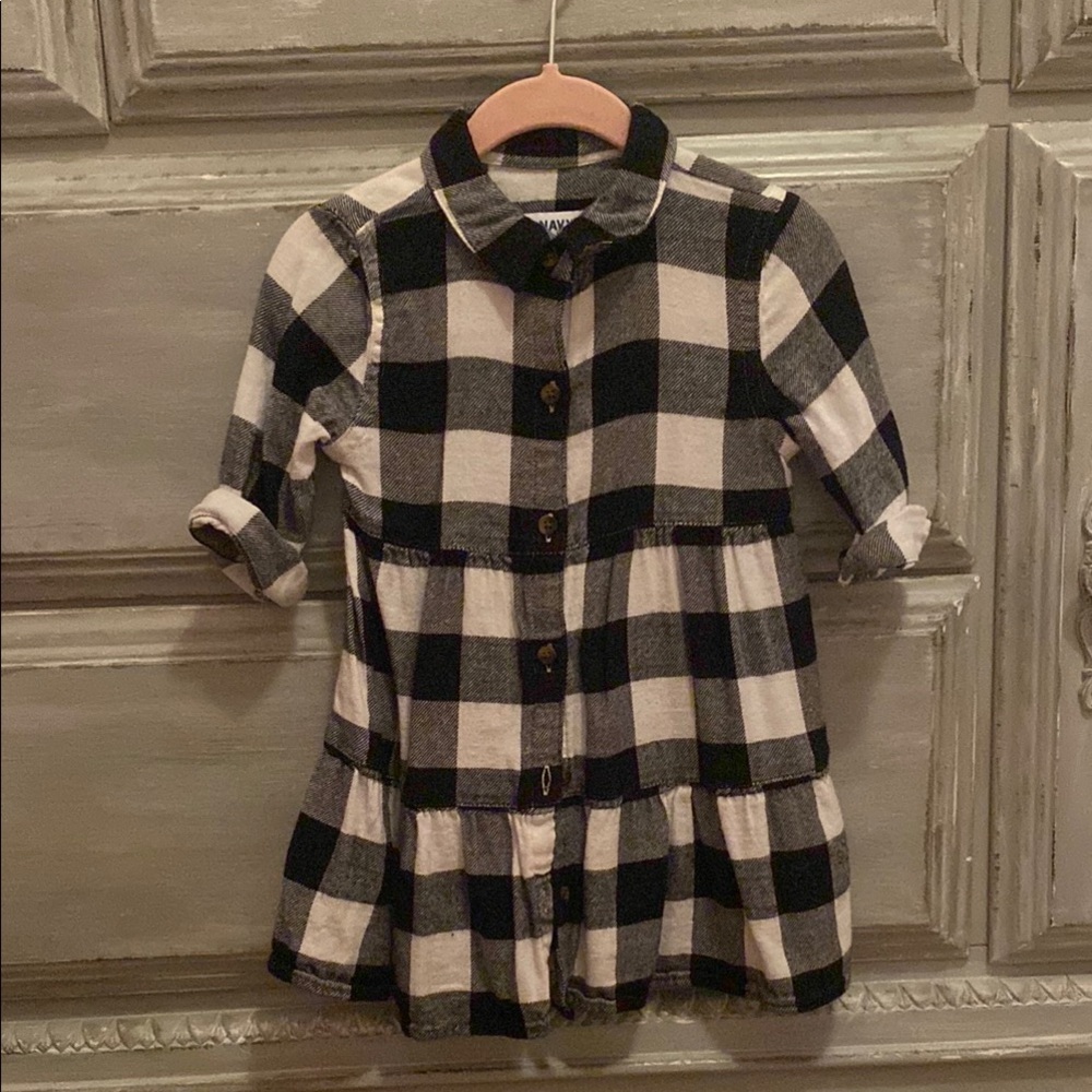 OLD NAVY // Toddler Black and White Plaid Dress